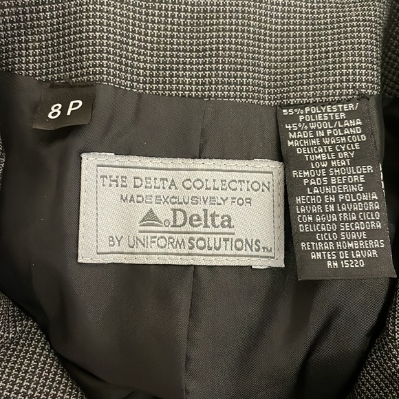 Delta Airlines Womens Uniform Dress Size 8P Petite Short Short Sleeve Gray - Picture 8 of 8